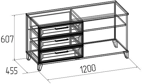 Тумба МЦН Аурелио 5, антрацит