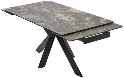 Стол BELLUNO 160 KL-176, итальянская керамика/ черный каркас, ®DISAUR