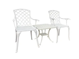 Кофейный набор уличной мебели из литого алюминия столик Вилла + 2 кресла Седона