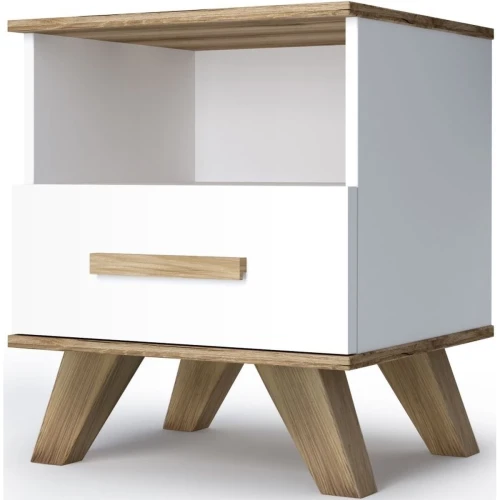 Тумба Вега Скандинавия, белый глянец