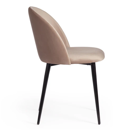 Стул MONRO (mod. 710) ткань/металл, бежевый barkhat 5/черный, 55х51х78 см, высота до сиденья 47 см (Комплект из 4 шт.)