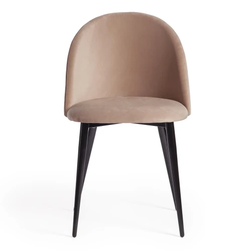 Стул MONRO (mod. 710) ткань/металл, бежевый barkhat 5/черный, 55х51х78 см, высота до сиденья 47 см (Комплект из 4 шт.)