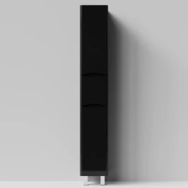 Пенал Адель 30 (1 ящик, 2 двери) напольный, черный глянец, левый