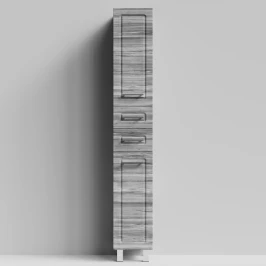 Пенал Арабеска 30 напольный, Лиственница структурная контрастно-серая ПВХ 64202, правый