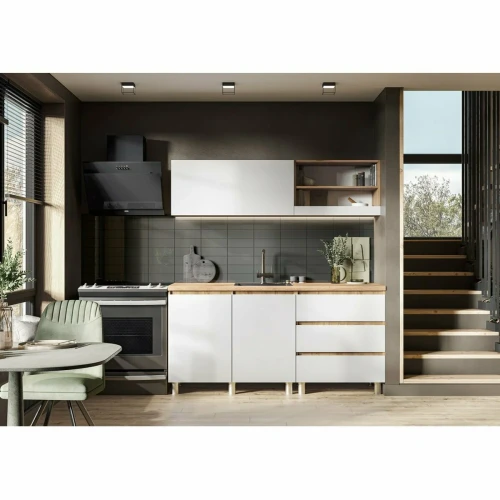 Кухня Хелен 1,7 дуб крафт золото/белый