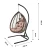 Кресло подвесное Шарм арт.D159-МТ003 (стойка+основание черн, корз.корич-белое, подуш.беж. 3уп. (В))