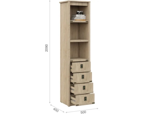 Пенал «Валенсия» 1д4ящ, Дуб сонома