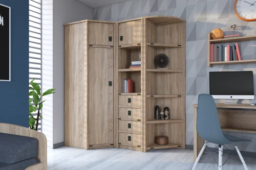 Пенал «Валенсия» 1д4ящ, Дуб сонома