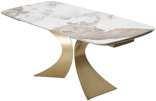 Стол MATIAS 180 GLOSS LUXURY PANDORA SOLID CERAMIC / шампань, ®DISAUR