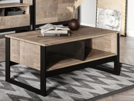 Стол «Стокгольм», Дуб гранж песочный/Железный камень