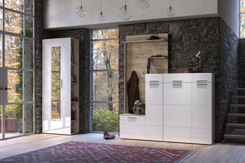 Шкаф для одежды Лайн 08.122, Дуб серый, Белый