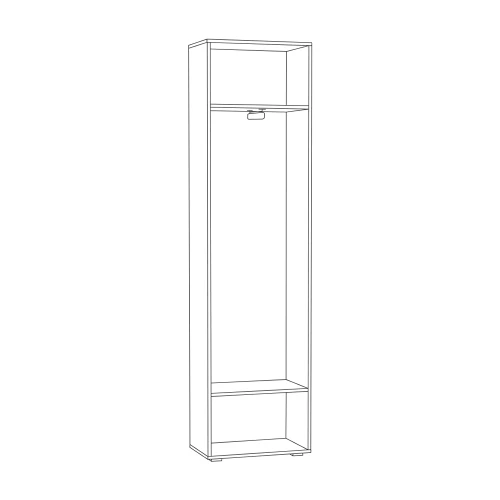 Шкаф для одежды Лайн 08.122, Дуб серый, Белый