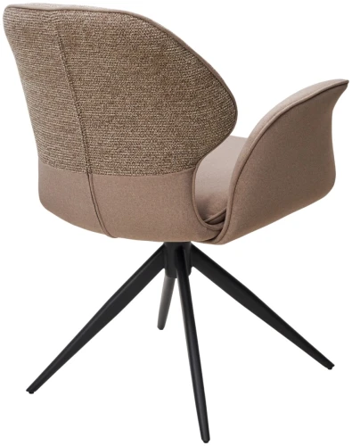 Стул LENNE 360 град. поворот., латте  MILAN-430, ткань/ MOHAIR-440, ткань/ Черный, ®DISAUR