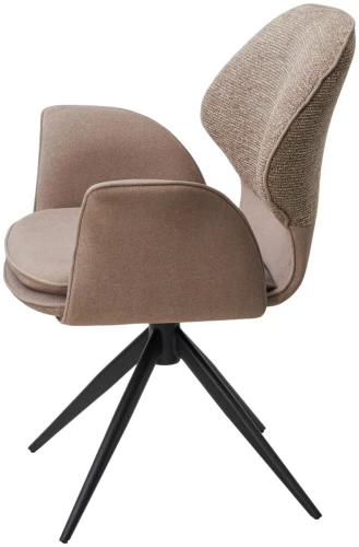 Стул LENNE 360 град. поворот., латте  MILAN-430, ткань/ MOHAIR-440, ткань/ Черный, ®DISAUR