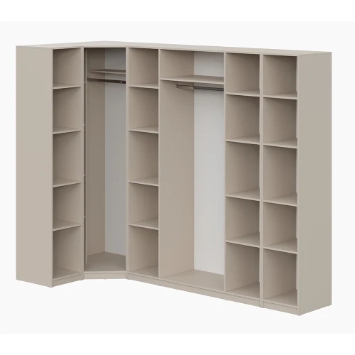Шкаф с наполнением (22 полки + 2 штанги) ШК 5, Меланж