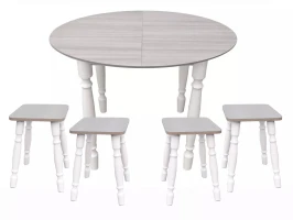 Комплект СМ ДСП круглый раздвижной ясень