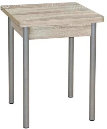 Эко 60х60 стол обеденный раскладной / Дуб сонома/металлик