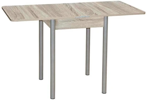 Эко 60х60 стол обеденный раскладной / Дуб сонома/металлик