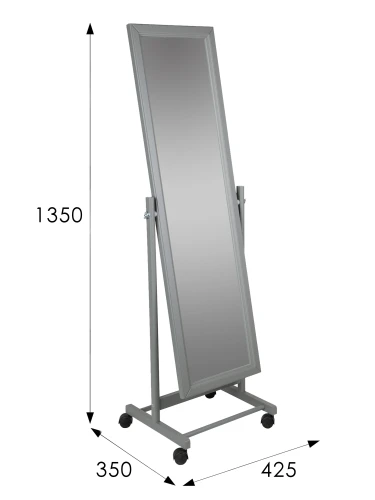 Зеркало напольное BeautyStyle 27 серый  135 см х 42,5 см