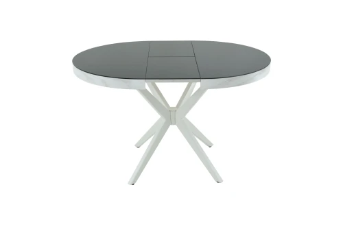 Стол Оскар D950 Glass, Белый, Стекло Чёрное