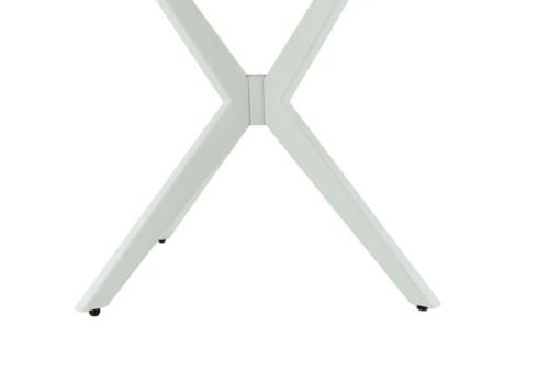 Стол Оскар D950 Glass, Белый, Стекло Чёрное