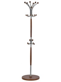 Вешалка напольная Д 1 металлик/ средне-коричневый
