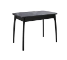 Стол DikLine MK40 Керамика Серый мрамор/подстолье черное/опоры черные Стол DikLine MK40 Керамика Серый мрамор/подстолье черное/опоры черные