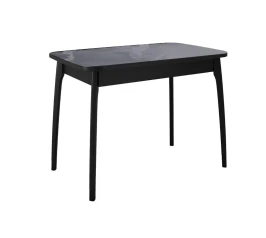Стол DikLine MK40 Керамика Серый мрамор/подстолье черное/опоры черные