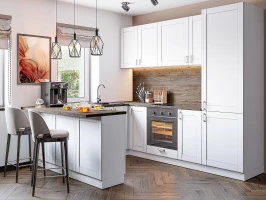 Кухня с островом Лофт-06 White Silk Белый 2140*1500/2300/2600*600 Кухня с островом Лофт-06 White Silk Белый 2140*1500/2300/2600*600