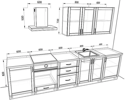 Кухня Базис Nicole-Wood Комплектация 6