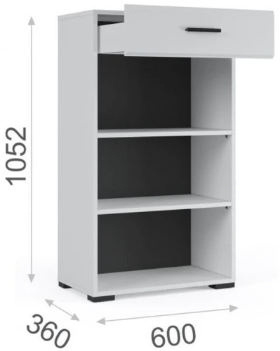 Комод «Йорк» 2дв1ящ, Белый/белый глянец