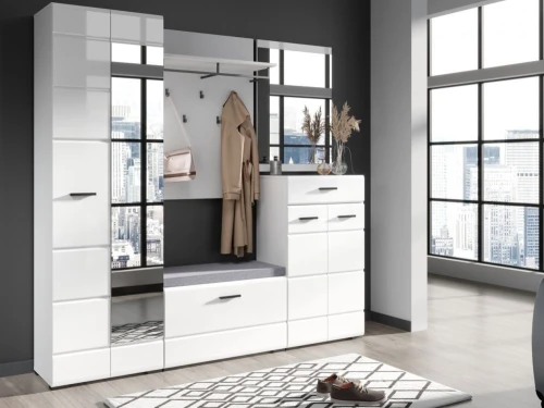 Комод «Йорк» 2дв1ящ, Белый/белый глянец