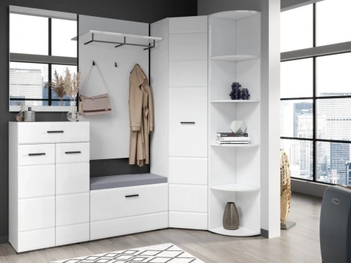 Комод «Йорк» 2дв1ящ, Белый/белый глянец