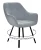 Стул DikLine 252 М поворотный, B22 GREY, ножки черные