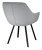 Стул DikLine 252 М поворотный, B22 GREY, ножки черные