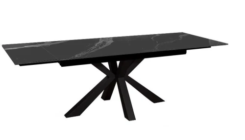 Стол DikLine SFE140 Керамика Черный мрамор/подстолье черное/опоры черные (2 уп.)
