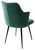 Стул HERMAN 360 град. ЗЕЛЕНЫЙ #19, велюр / черный каркас М-City