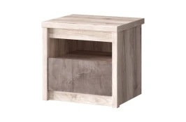 Тумба прикроватная 1S, JAZZ, цвет Каштан найроби/Оникс