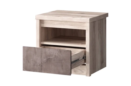 Тумба прикроватная 1S, JAZZ, цвет Каштан найроби/Оникс