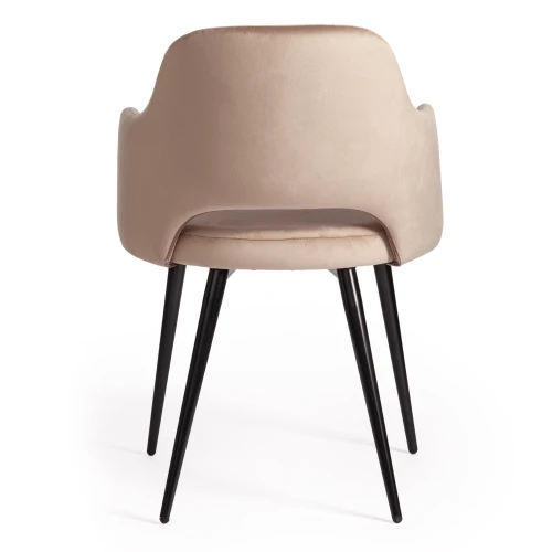 Кресло VALKYRIA (mod. 711) ткань/металл, 55х55х80 см, высота до сиденья 48 см, бежевый barkhat 5/черный (Комплект из 4 шт.)