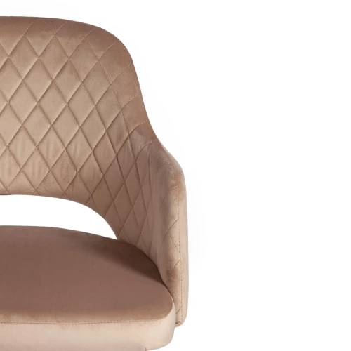 Кресло VALKYRIA (mod. 711) ткань/металл, 55х55х80 см, высота до сиденья 48 см, бежевый barkhat 5/черный (Комплект из 4 шт.)