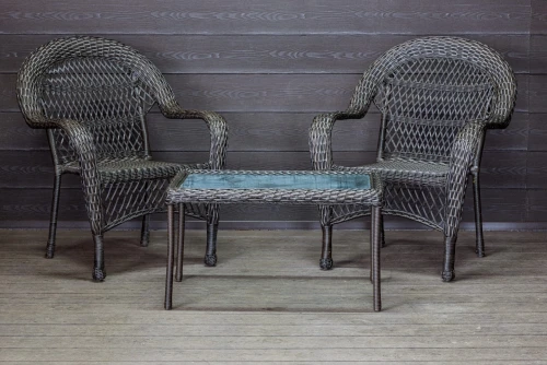 Садовый комплект из искусственного ротанга Мэдисон НЬЮ (Medison NEW) Balcony set с прямоугольным столиком без подушек