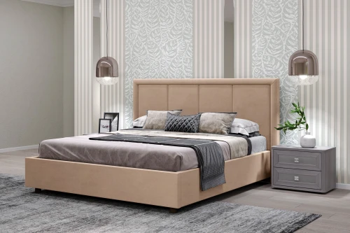 Кровать-8М с подъёмным основанием 1400 латте