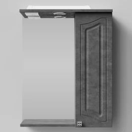 Зеркало Адам 55, Серый камень ПВХ 57806, правая