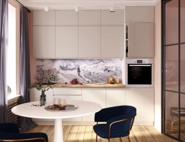 Кухня на заказ по индивидуальным размерам Маори Эмаль Сура-мебель