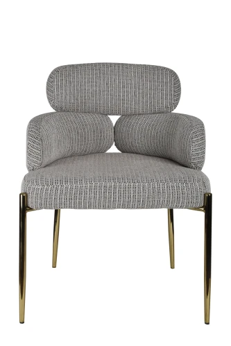 Стул обеденный Романи BS1450-WB, черно-белый/золото