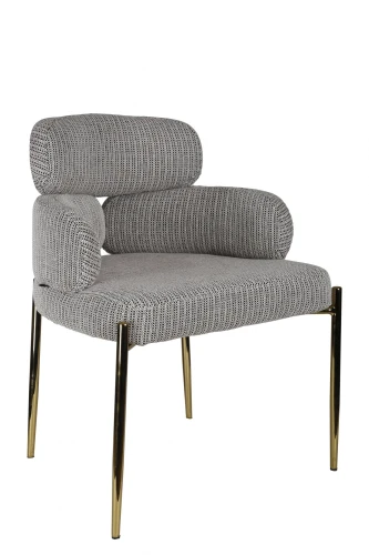 Стул обеденный Романи BS1450-WB, черно-белый/золото