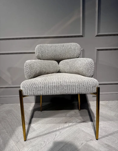 Стул обеденный Романи BS1450-WB, черно-белый/золото