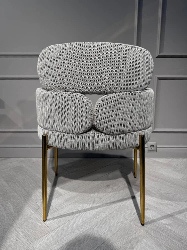 Стул обеденный Романи BS1450-WB, черно-белый/золото