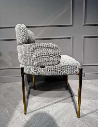 Стул обеденный Романи BS1450-WB, черно-белый/золото